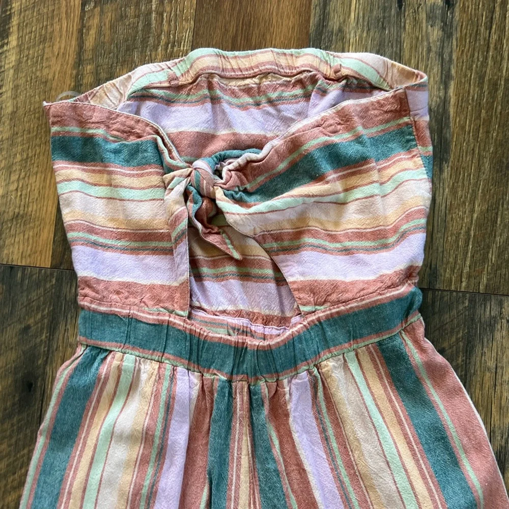 American Eagle Strapless Striped Jumpsuit - Picture 3 of 10